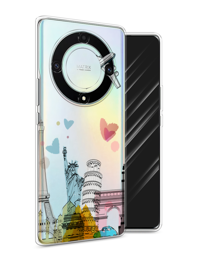 

Чехол Awog на Honor X9A "Самолет путешествий", Желтый, 6120850-10