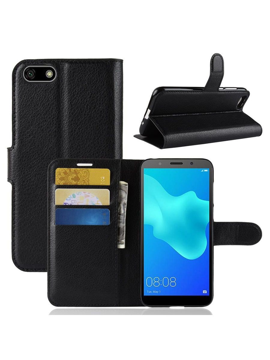 

Чехол Wallet для смартфона Honor 7A, Honor 7S/Y5 Prime 2018 черный