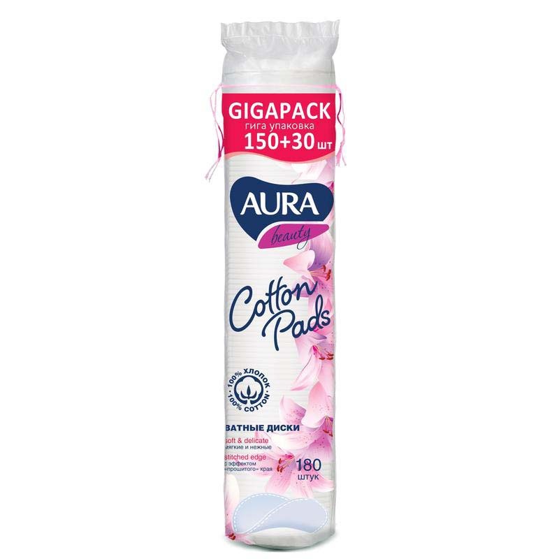 Ватные диски AURA BEAUTY  180шт aura beauty ватные диски 180