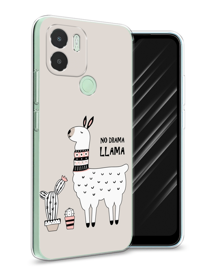 

Чехол Awog на Xiaomi Redmi A1+/A2+ "No drama LLama", Бежевый;серый;белый, 318550-2