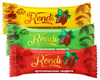 

Мультизлаковые конфеты Rendi с темной глазурью