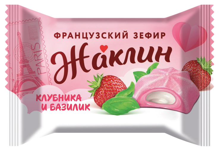 

Конфеты Славянка Жаклин со вкусом клубника-базилик желейные