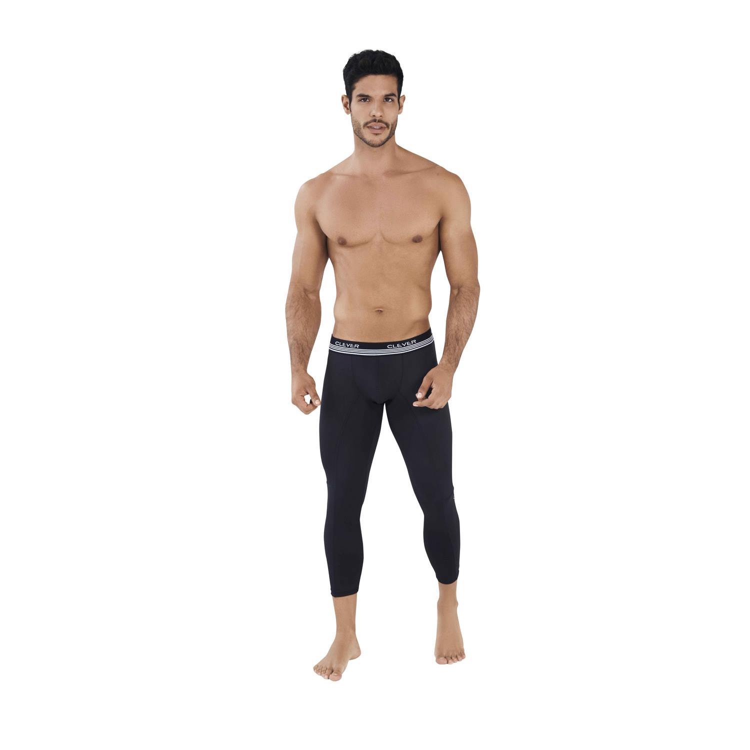 фото Спортивные леггинсы мужские clever masculine underwear 423 черные xl