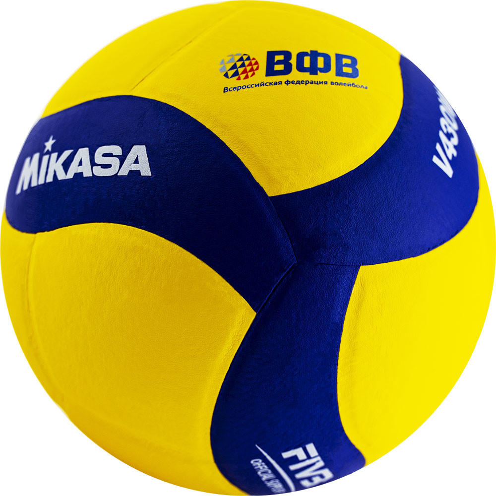 фото Мяч волейбольный mikasa v430w, р.4, вес 195-225 гр., желто-синий