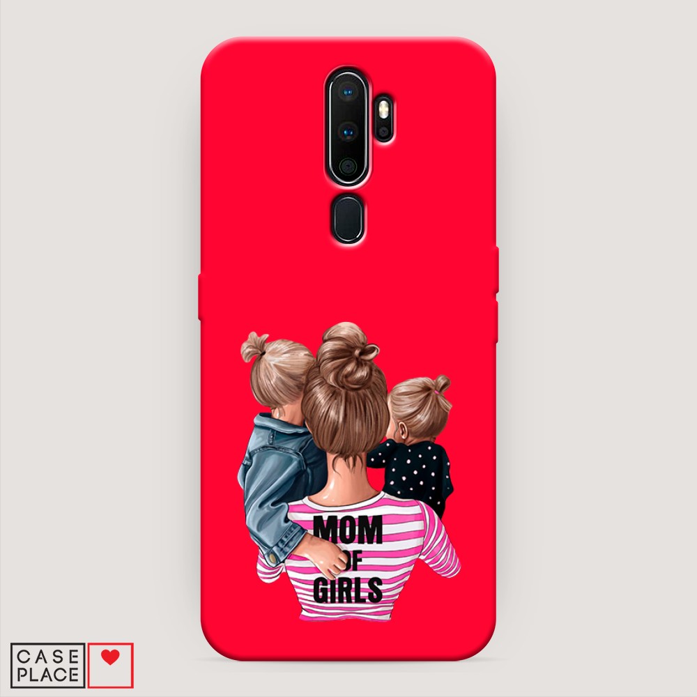 фото Матовый силиконовый чехол "mom of girls" на oppo a5 (2020) awog