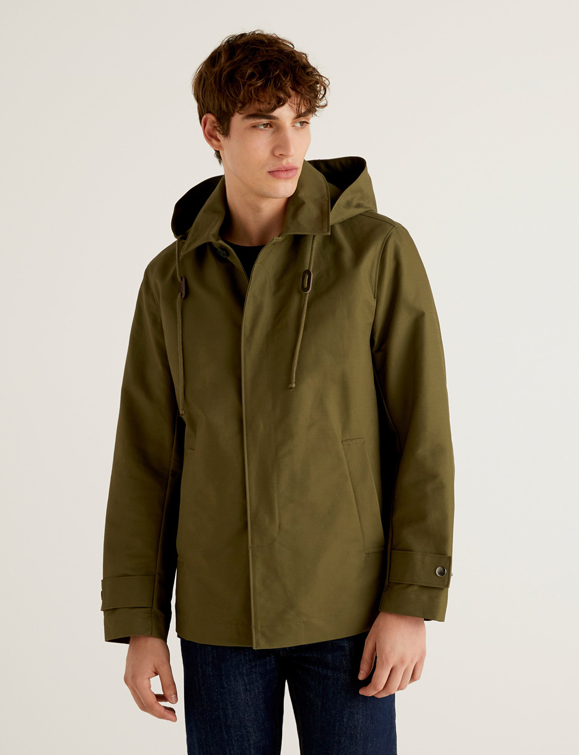 фото Ветровка мужская united colors of benetton 21a_2yu65k2b8 зеленая xl