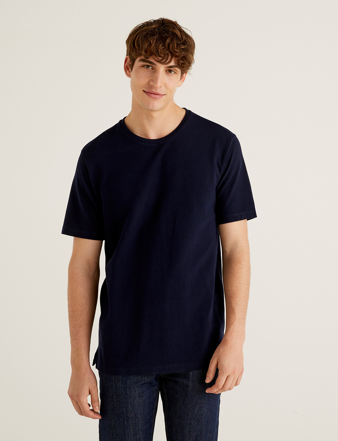 

Футболка мужская United Colors of Benetton 21A_3088J1AI4 синяя 2XL, 21A_3088J1AI4