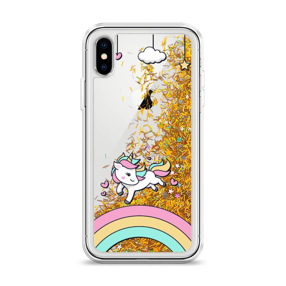 

Чехол Awog на Apple iPhone XS (10S) / Айфон XS (10S) "Единорог на радуге", 11890-1