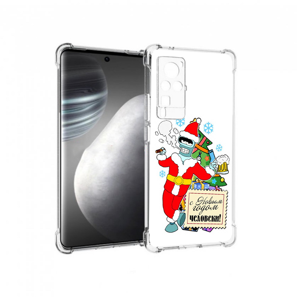 

Чехол MyPads Tocco для Vivo X60 pro С новым годом человеки (PT226972.385.150), Прозрачный, Tocco
