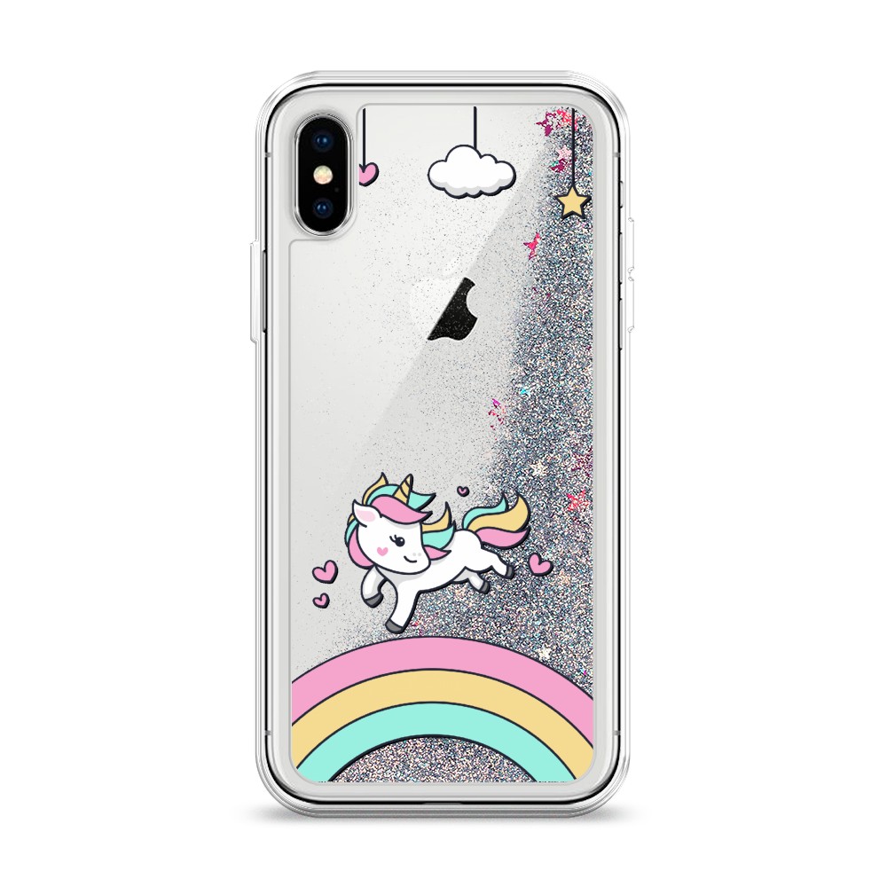 

Чехол Awog на Apple iPhone XS (10S) / Айфон XS (10S) "Единорог на радуге", Разноцветный, 11891-1