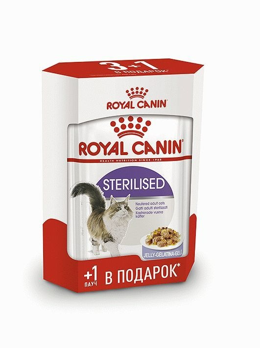 фото Влажный корм для стерилизованных кошек royal canin sterilised, курица, 4шт по 85 г