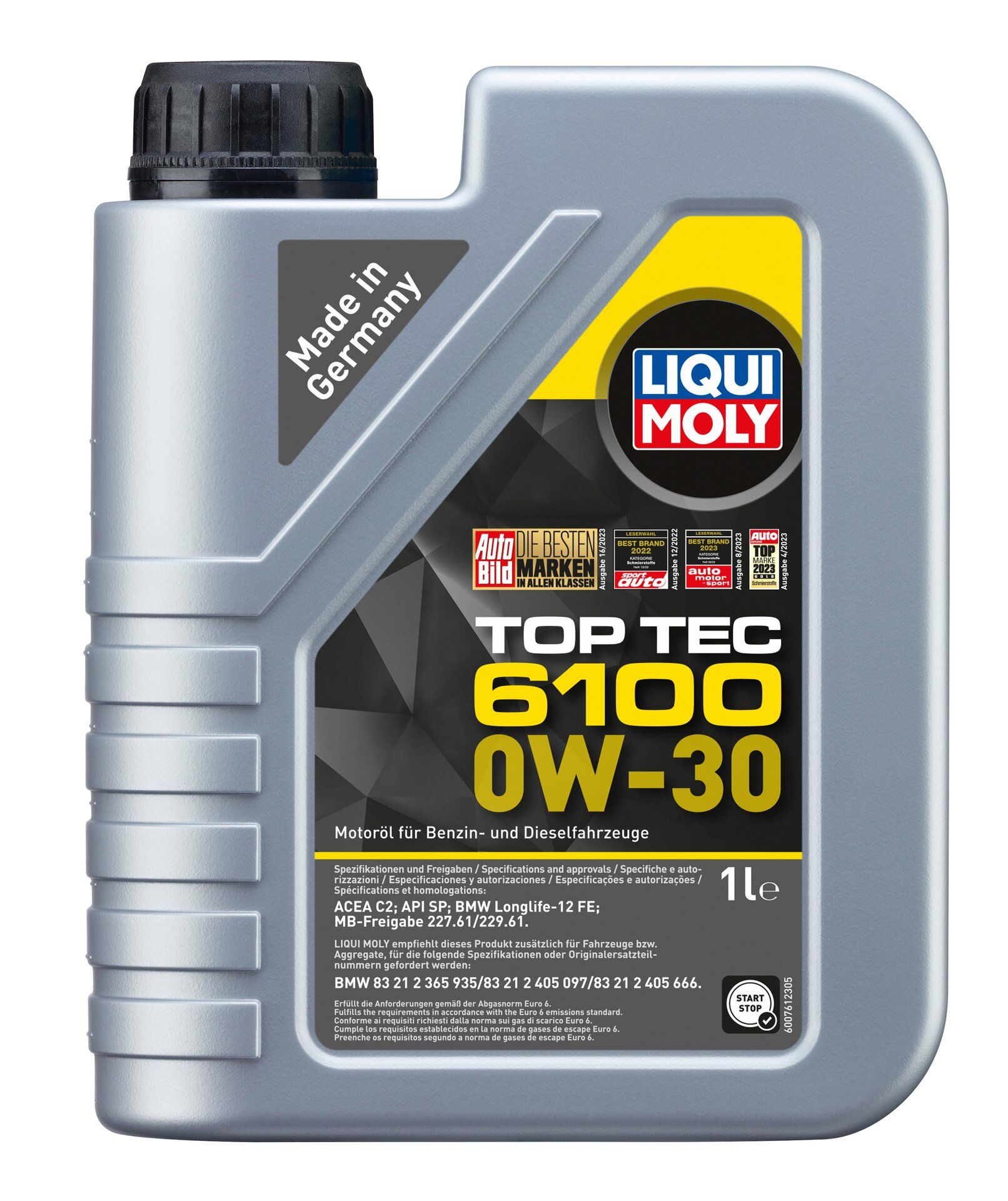 Моторное масло Liqui Moly Top Tec 6100 0W30 1л 3680₽