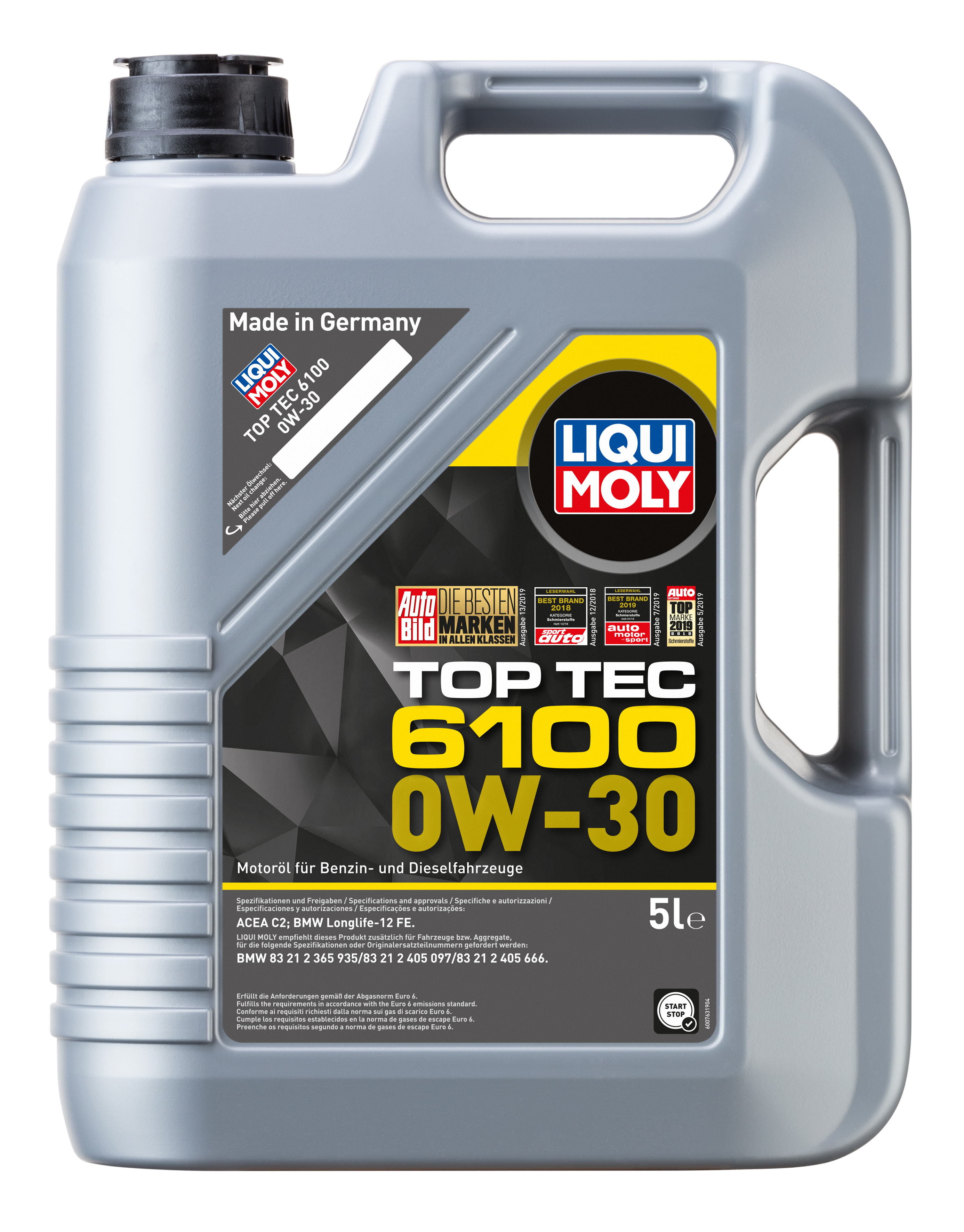 

Моторное масло Liqui Moly Top Tec 6100 0W30 5л, Top Tec 6100