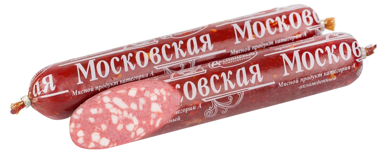 

Колбаса Деснянский пищекомбинат Московская варено-копченая высший сорт