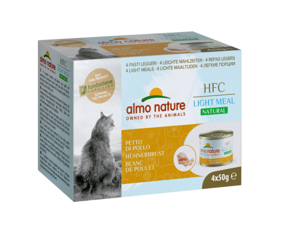 фото Влажный корм для кошек almo nature hfc natural light meal курица, 4шт, 50г