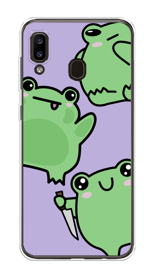 

Чехол на Samsung Galaxy A30/A20 "Опасные лягушата", Фиолетовый;зеленый;черный, 27550-1