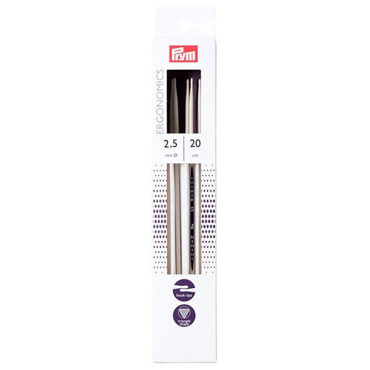 

Спицы чулочные Prym Ergonomics, пластик, 2,5 мм, 20 см