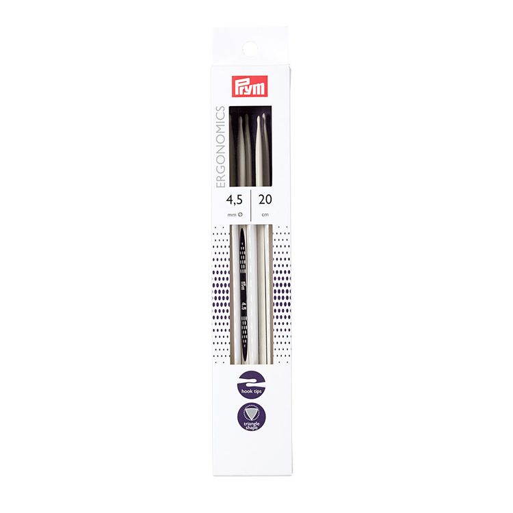 

Спицы чулочные Prym Ergonomics, пластик, 4,5 мм, 20 см