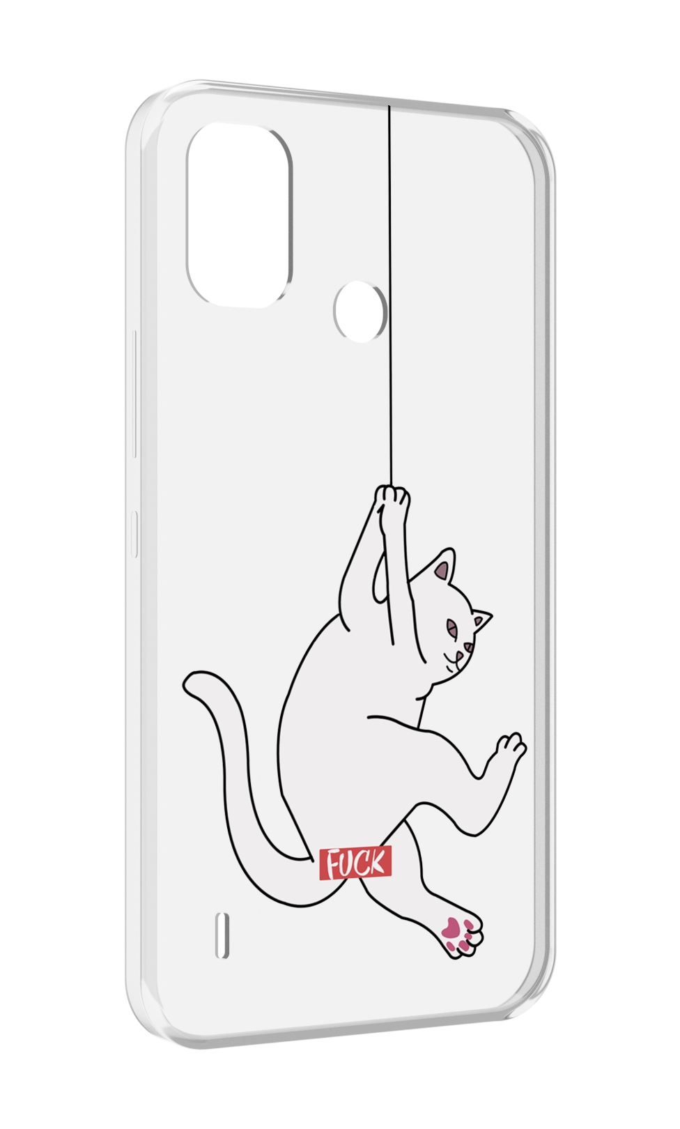 

Чехол MyPads котяра-на-веревке для Itel A48, Прозрачный, Tocco