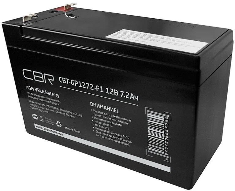 Аккумулятор для ИБП CBR CBT-GP1270-F2 А/ч В (CBT-GP1270-F2)