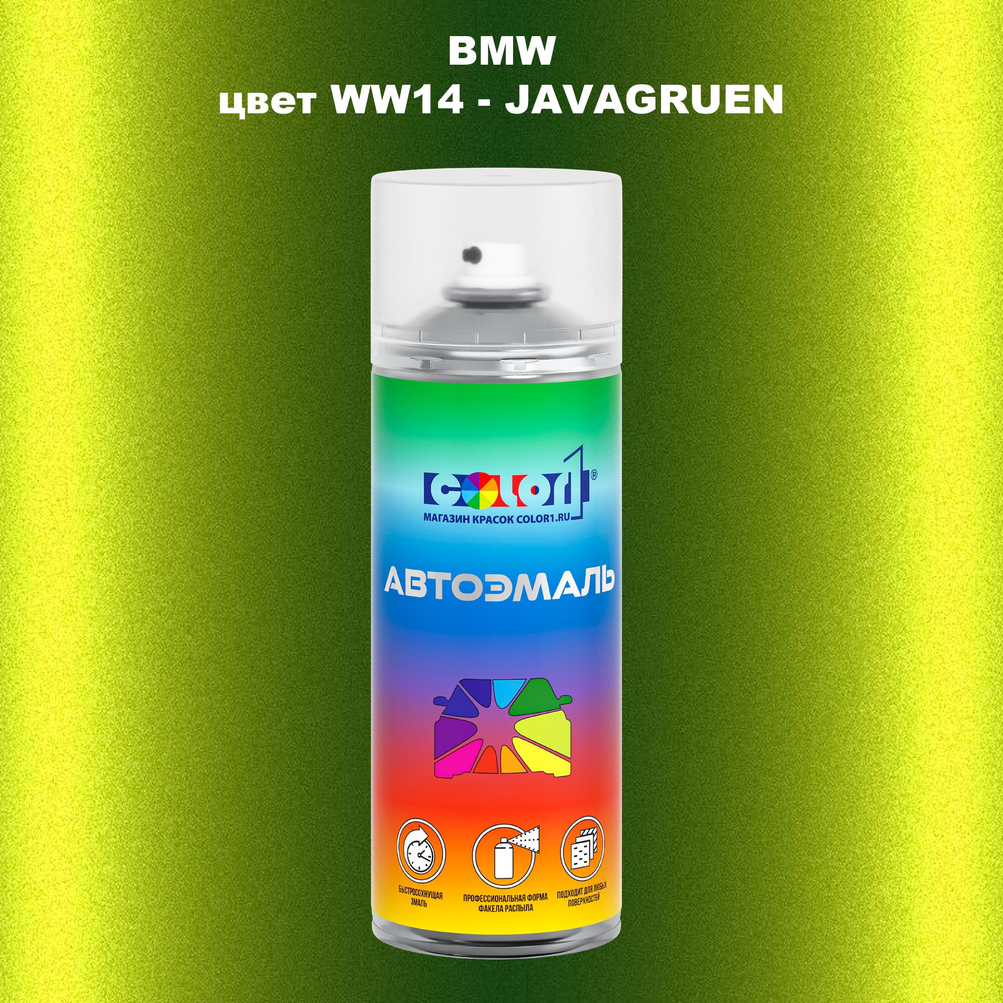 

Аэрозольная краска COLOR1 для BMW, цвет WW14 - JAVAGRUEN, Прозрачный