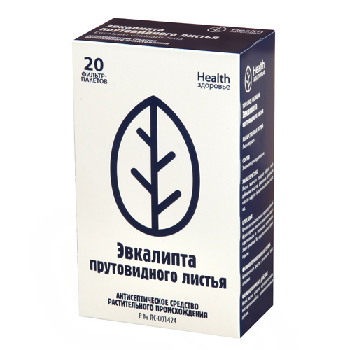 фото Эвкалипт health здоровье листья фильтр-пакеты 1,5 г 20 шт.