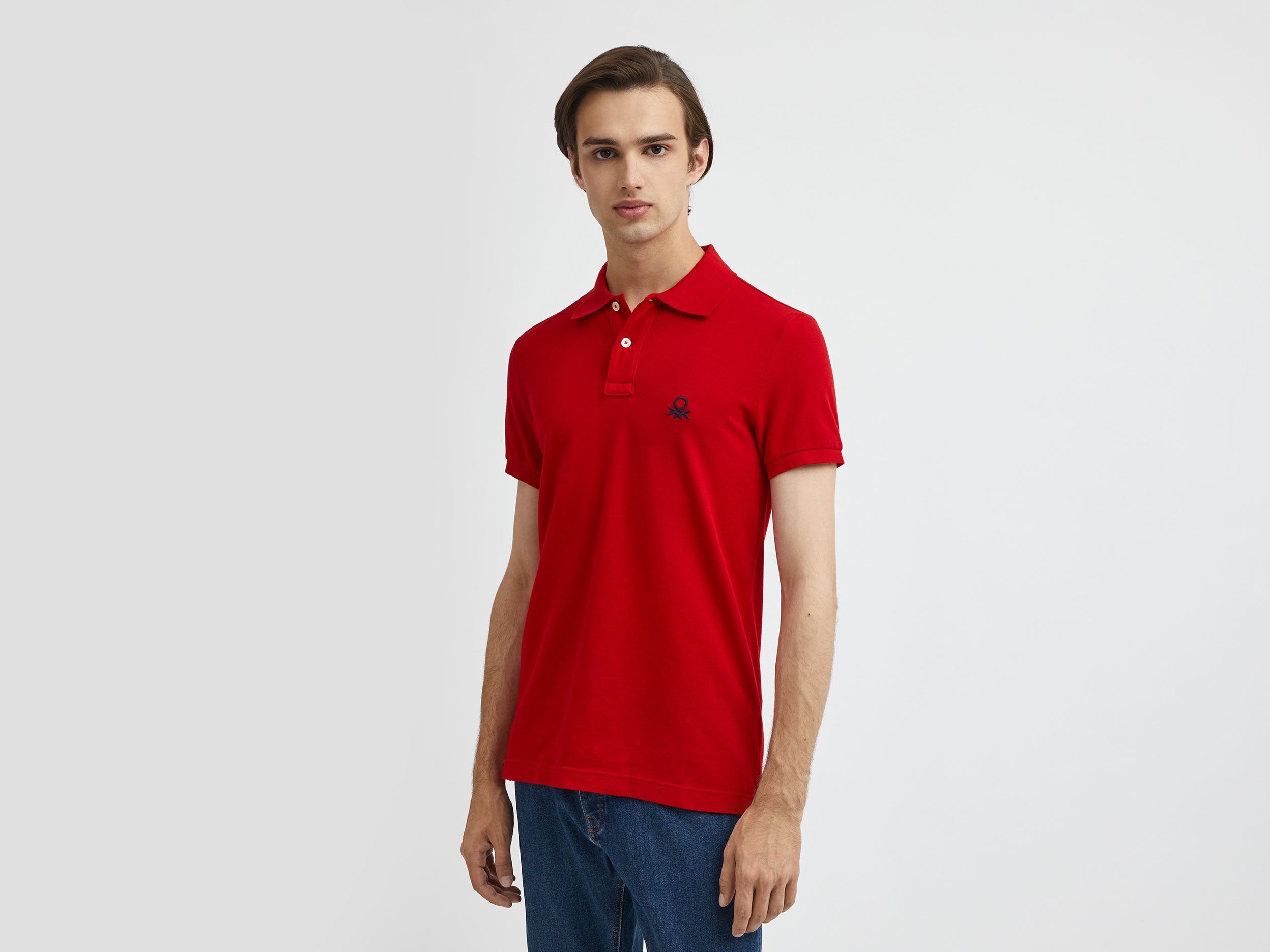 

Футболка-поло мужская United Colors of Benetton 21A_3089J3178 красная S, 21A_3089J3178