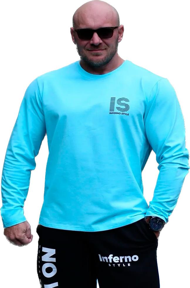 

Лонгслив мужской INFERNO style Л-001-001 бирюзовый 3XL, Л-001-001