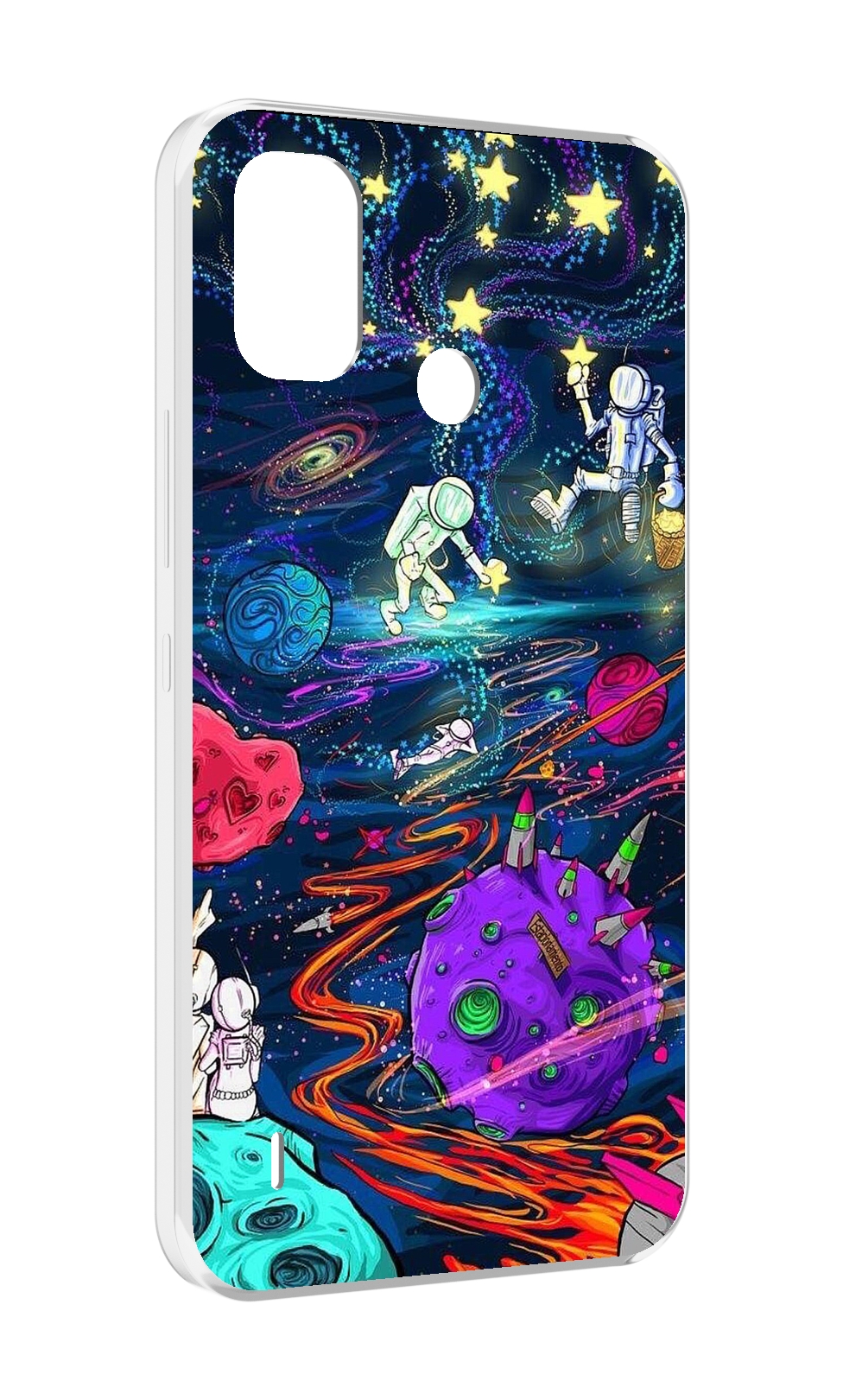 

Чехол MyPads красочный космос для Itel A48, Прозрачный, Tocco