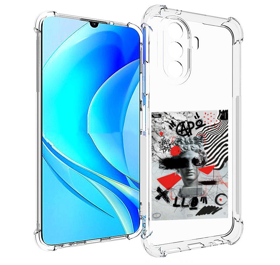 

Чехол MyPads стрит арт статуя для Huawei Nova Y70 / Nova Y70 Plus (MGA-LX9N), Прозрачный, Tocco
