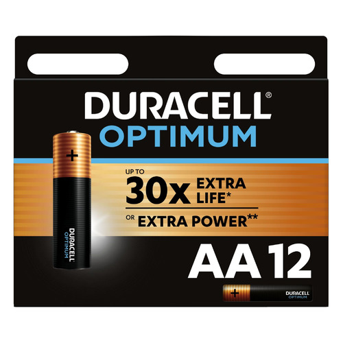 

AA Батарейка Duracell Alkaline LR6 Optimum, 12 шт.