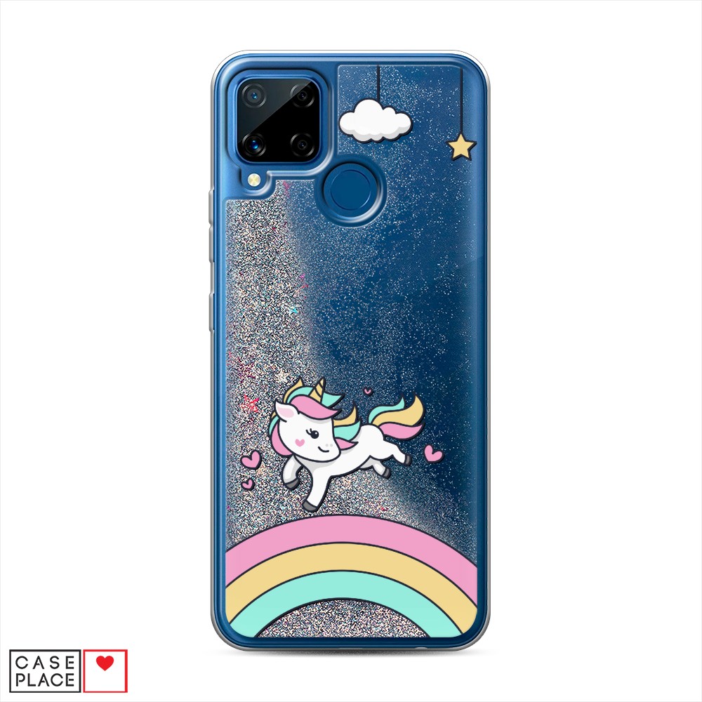 

Чехол Awog на Realme C15 "Единорог на радуге", Разноцветный, 255091-1