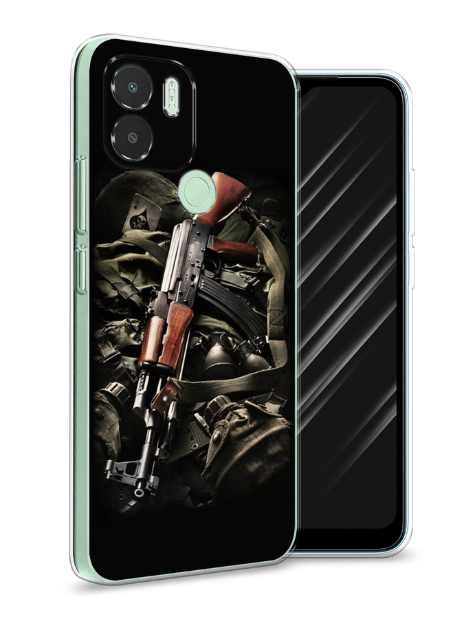 

Чехол Awog на Xiaomi Redmi A1+/A2+ "Автомат", Черный;коричневый;серый, 318550-5