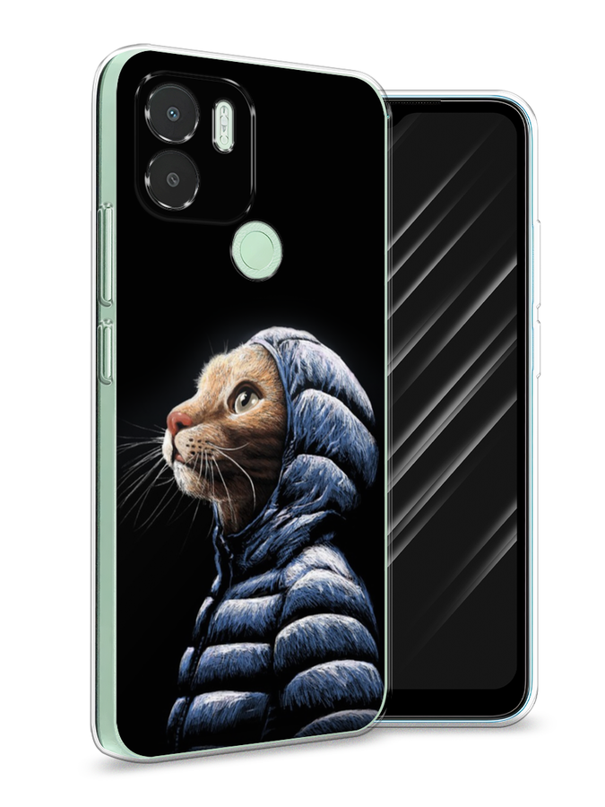 

Чехол Awog на Xiaomi Redmi A1+/A2+ "Кот в капюшоне", Черный;бежевый;синий, 318550-2