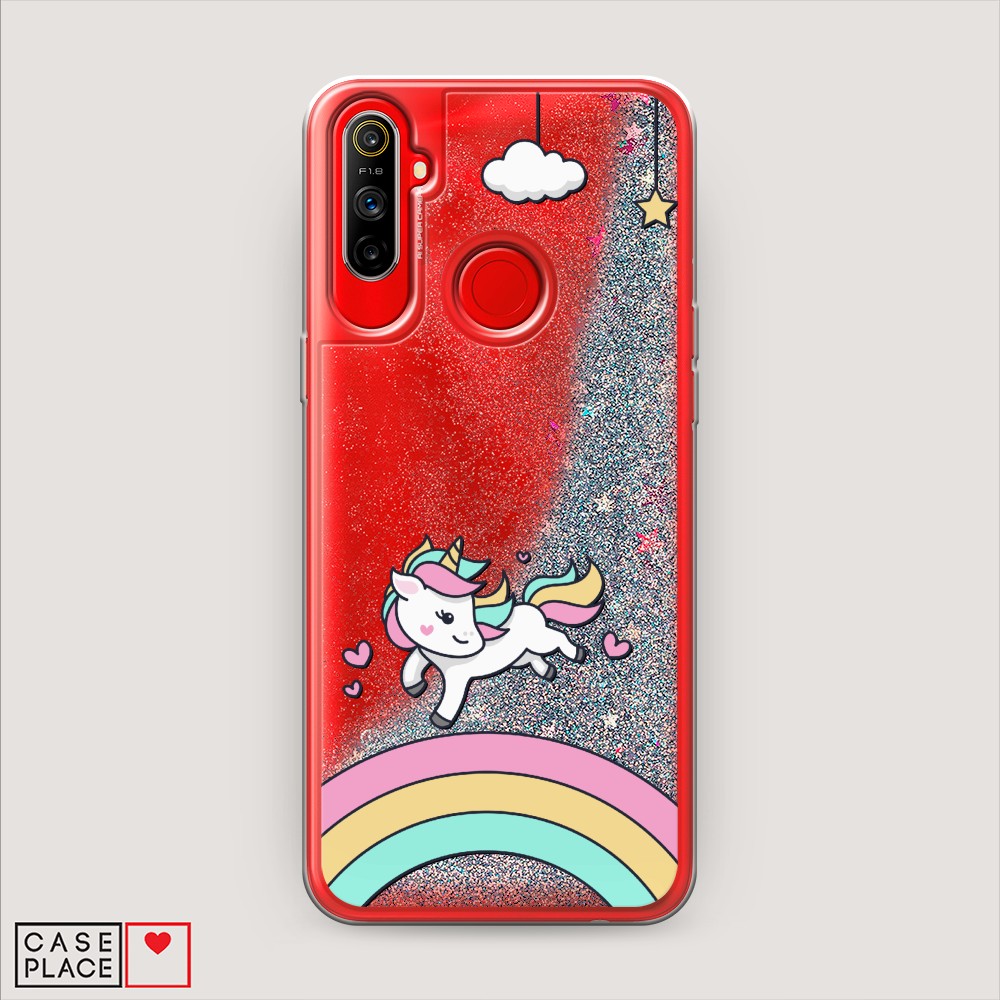 

Чехол Awog на Realme C3 "Единорог на радуге", Разноцветный, 253091-1