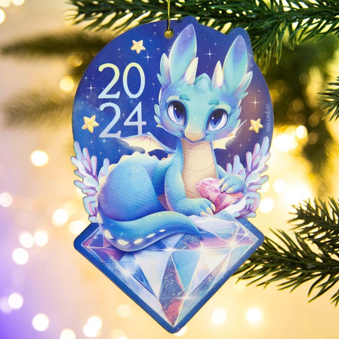 

Елочная игрушка Зимнее волшебство 2024 9474358 1 шт. синий, 2024