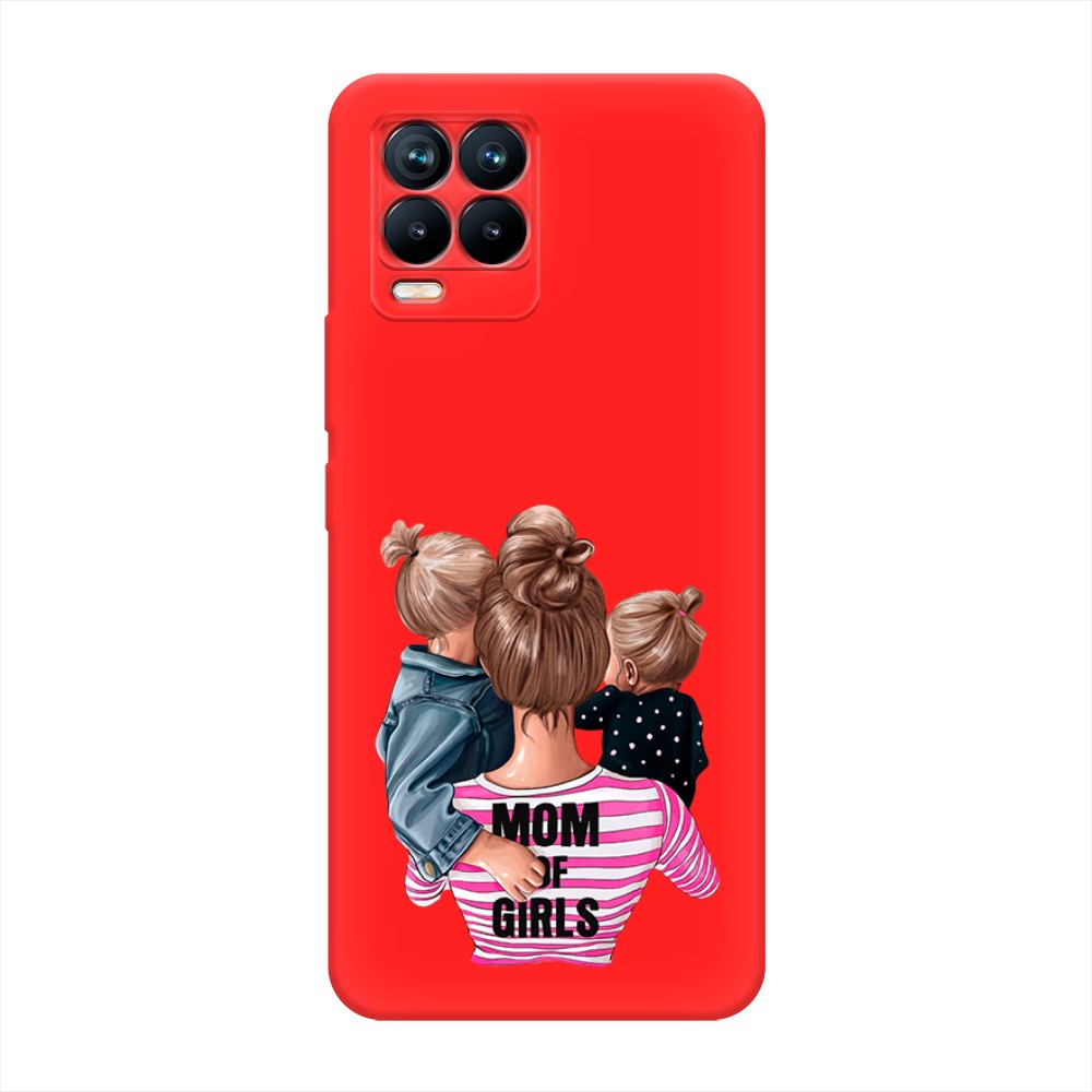 фото Матовый силиконовый чехол "mom of girls" на realme 8 awog