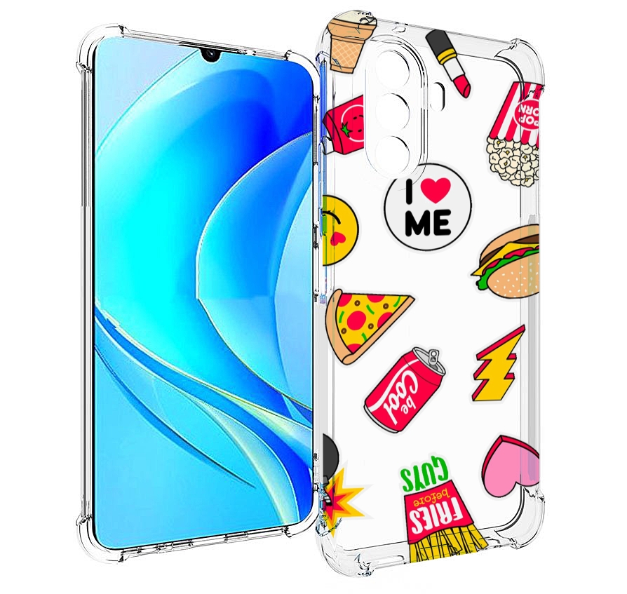 

Чехол MyPads фаст-фуд для Huawei Nova Y70 / Nova Y70 Plus (MGA-LX9N) / Huawei Enjoy 50, Прозрачный, Tocco