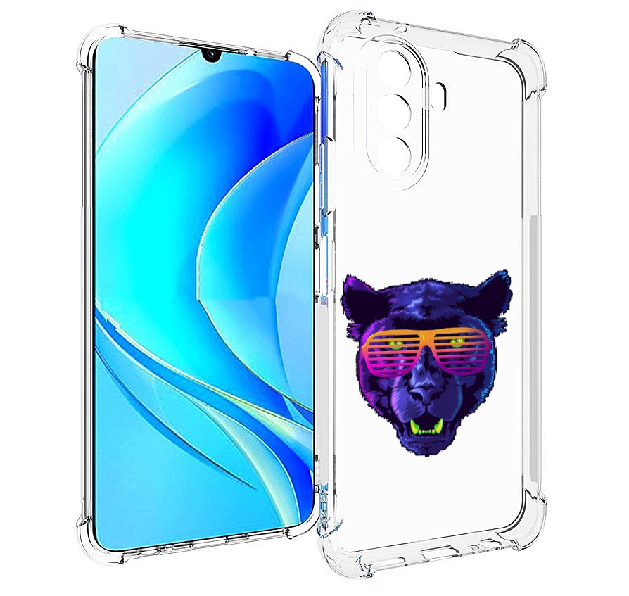 

Чехол MyPads фиолетовая пума в очках для Huawei Nova Y70 / Nova Y70 Plus (MGA-LX9N), Прозрачный, Tocco