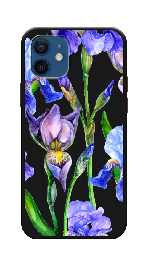 

Чехол Awog на Apple iPhone 12 / Айфон 12 "Синие ирисы", Разноцветный, 12552-1