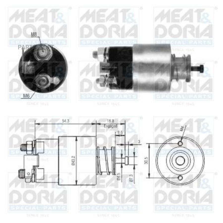 

MEAT DORIA Реле втягивающее MEAT DORIA 46317