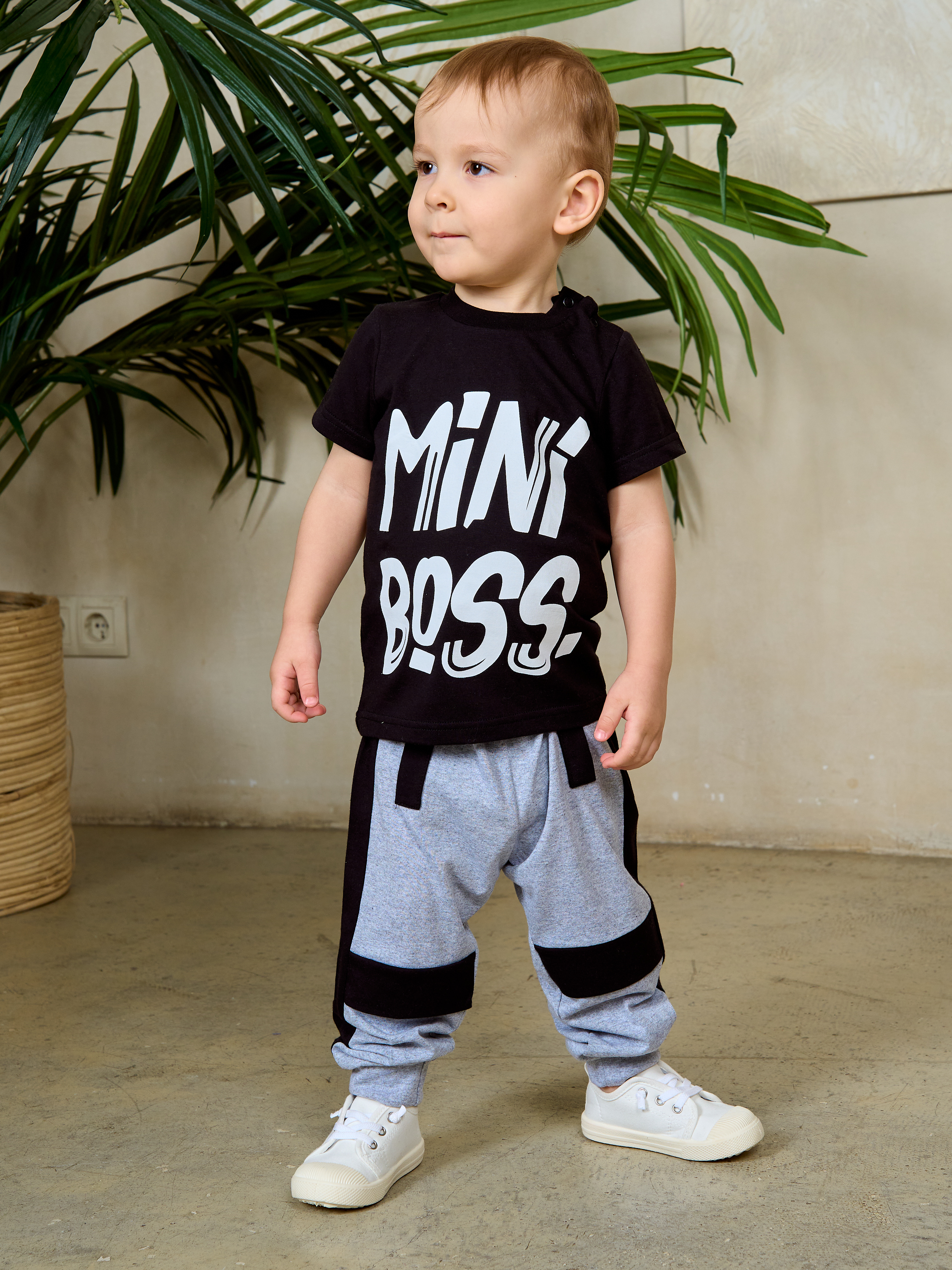 

Костюм повседневный детский Осьминожка Mini Boss, Черный,серый, 98, Серый;черный, Mini Boss