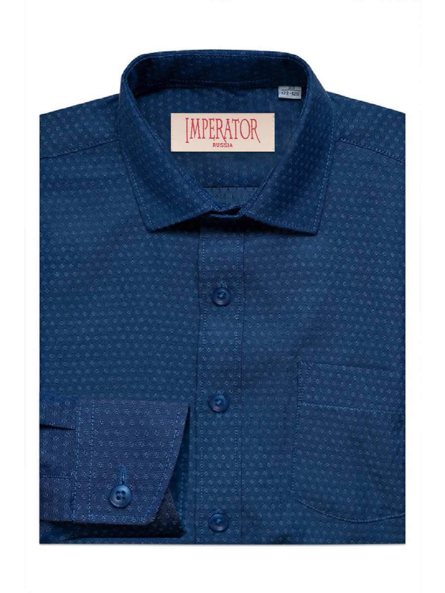 Рубашка детская Imperator Vichy 3, цвет темно-синий, размер 152