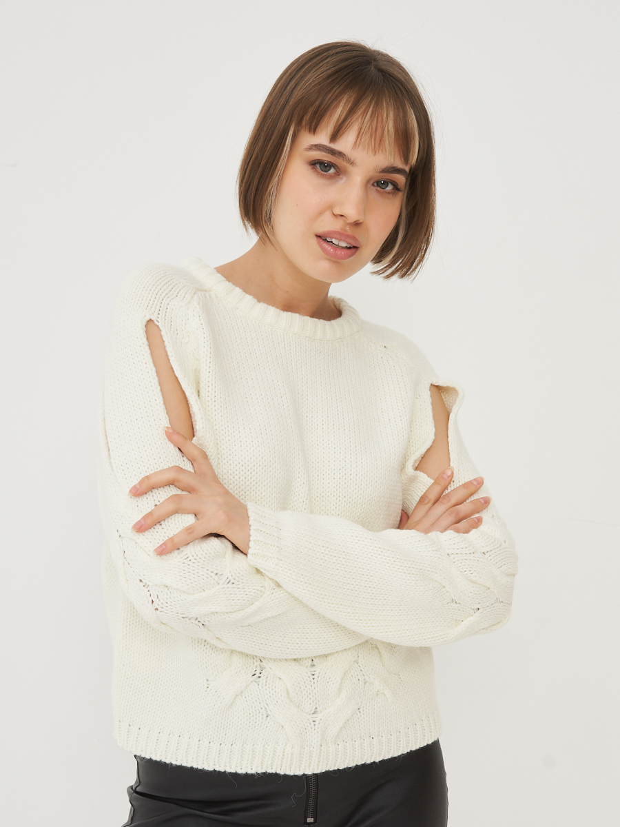 

Джемпер женский BE YOU белый, 7222-40132