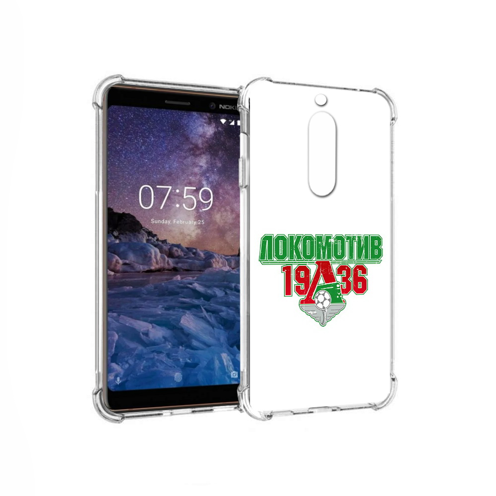 

Чехол MyPads Tocco для Nokia 7 ФК локомотив 1936 (PT95887.123.182), Прозрачный, Tocco