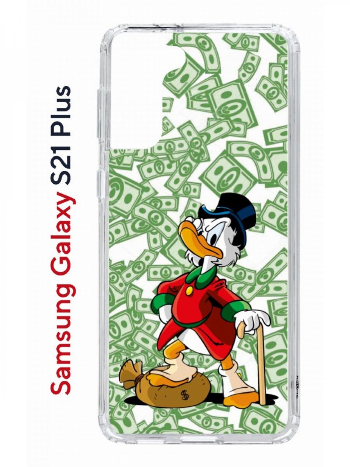 Чехол на Samsung Galaxy S21 Plus Kruche Print MacMoney,противоударный бампер с принтом