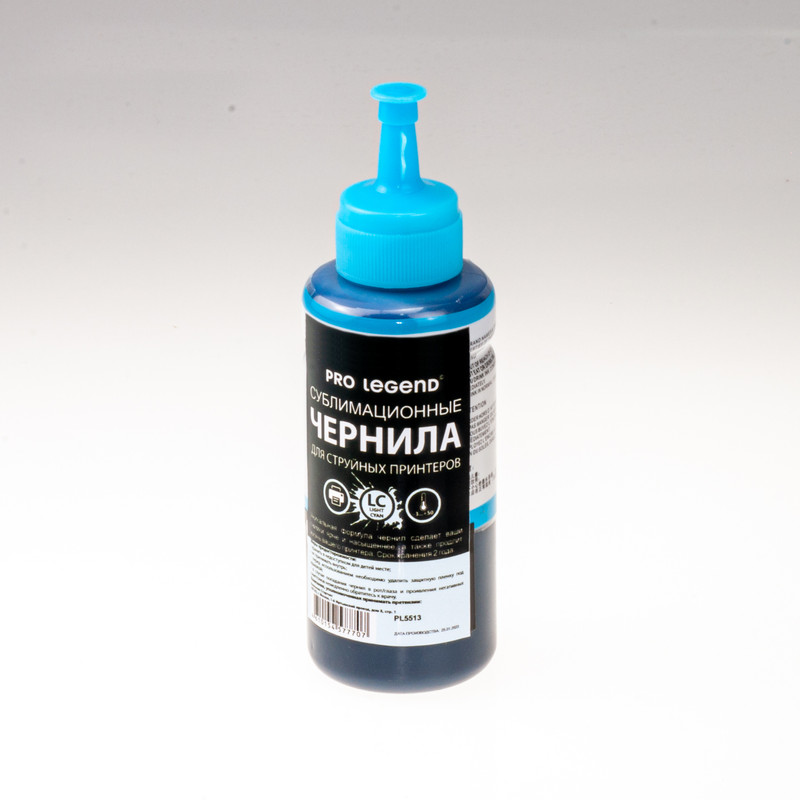 

Чернила сублимационные Pro Legend, Light Cyan, 100 ML PL5513, Светло-голубой, Чернила сублимационные Pro Legend, Light Cyan, 100 ML