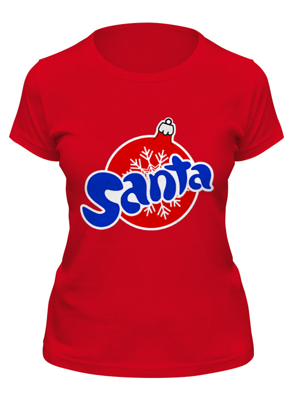 

Футболка женская Printio Santa красная L, Красный, Santa