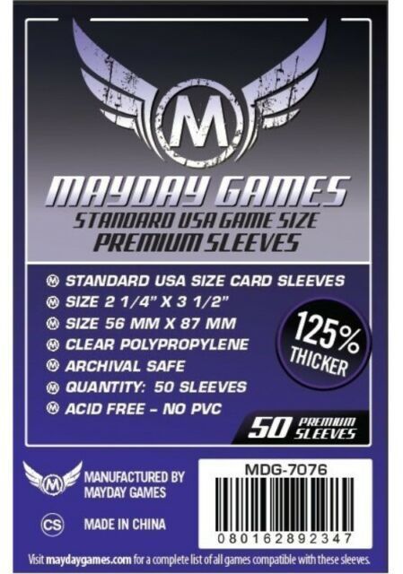 фото Протекторы для настольных игр mayday premium usa board game (56x87) - 50 штук mayday games