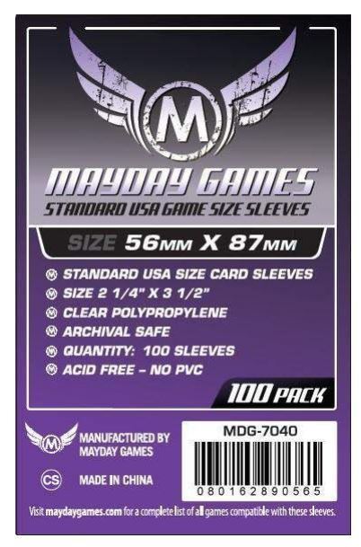 фото Протекторы для настольных игр mayday standard usa game size (56x87) - 100 штук mayday games